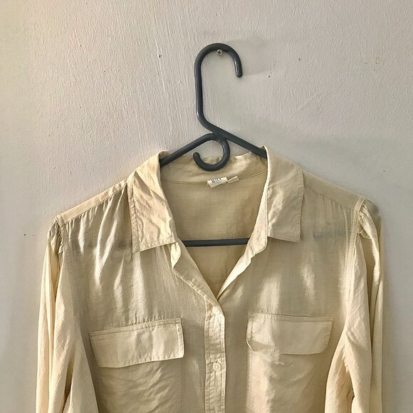 Unisex GAP lightweight button-down shirt (Ecru) - Size XL - Picture 2 of 6